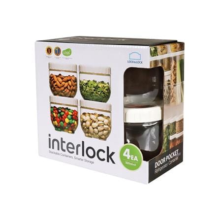 ขวดโหลพลาสติก PET LOCKNLOCK SCREW LID INTERLOCK 500 มล. สีขาว/ใส 4 ชิ้น_2