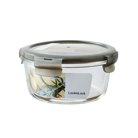 กล่องอาหารกลม LOCKNLOCK EURO 0.65 ลิตร สีเทา_0