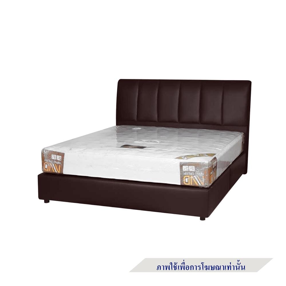 ฐานรองหัวเตียง 5 ฟุต AS FURNITURE VIOLET PVC สี BROWN
