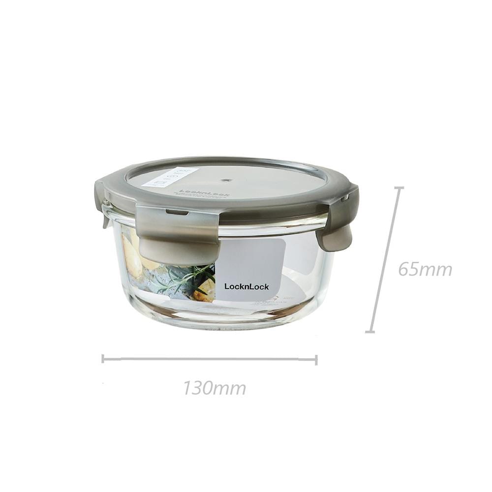 กล่องอาหารเหลี่ยม LOCKNLOCK 0.74 ลิตร สีเทา