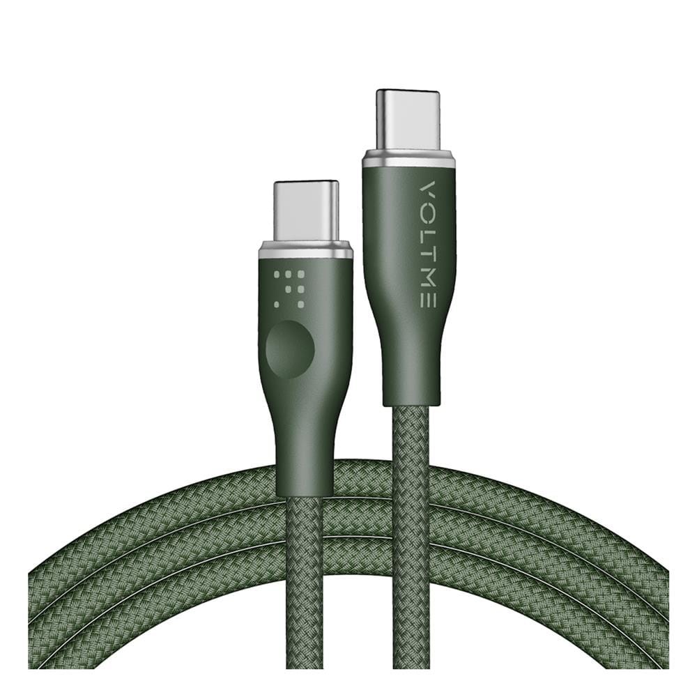 สายชาร์จ USB-C TO USB-C VOLTME POWERLINK RUGG C2059 1 เมตร สีเขียว