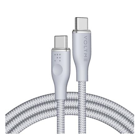 สายชาร์จ USB-C TO USB-C VOLTME POWERLINK RUGG C2064 1.8 เมตร สีเทา_1