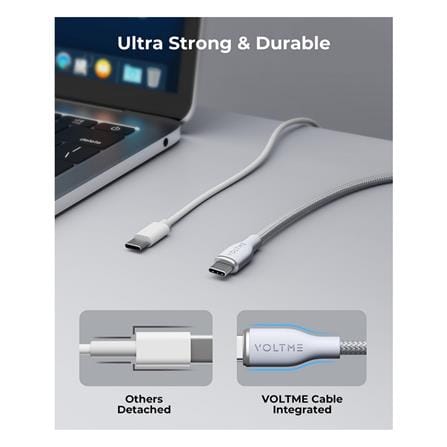 ชุดสายชาร์จ USB-C TO USB-C VOLTME V2022T 35W สีขาว_3