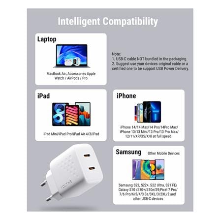 ชุดสายชาร์จ USB-C TO USB-C VOLTME V2022T 35W สีขาว_8