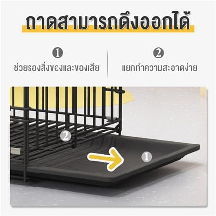 กรงแมว 2 ชั้น PETUS  70 ซม. สีดำ_1