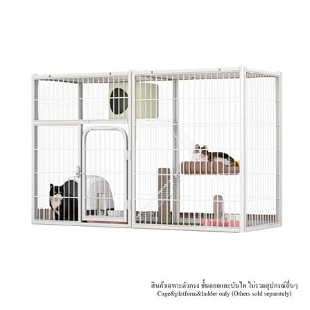 กรงแมว PETUS 125X48X80 ซม. สีขาว_0