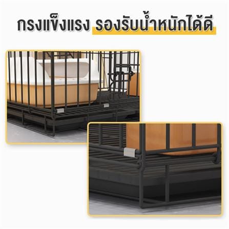 กรงแมว 2 ชั้น  PETUS 60 ซม. สีดำ_1