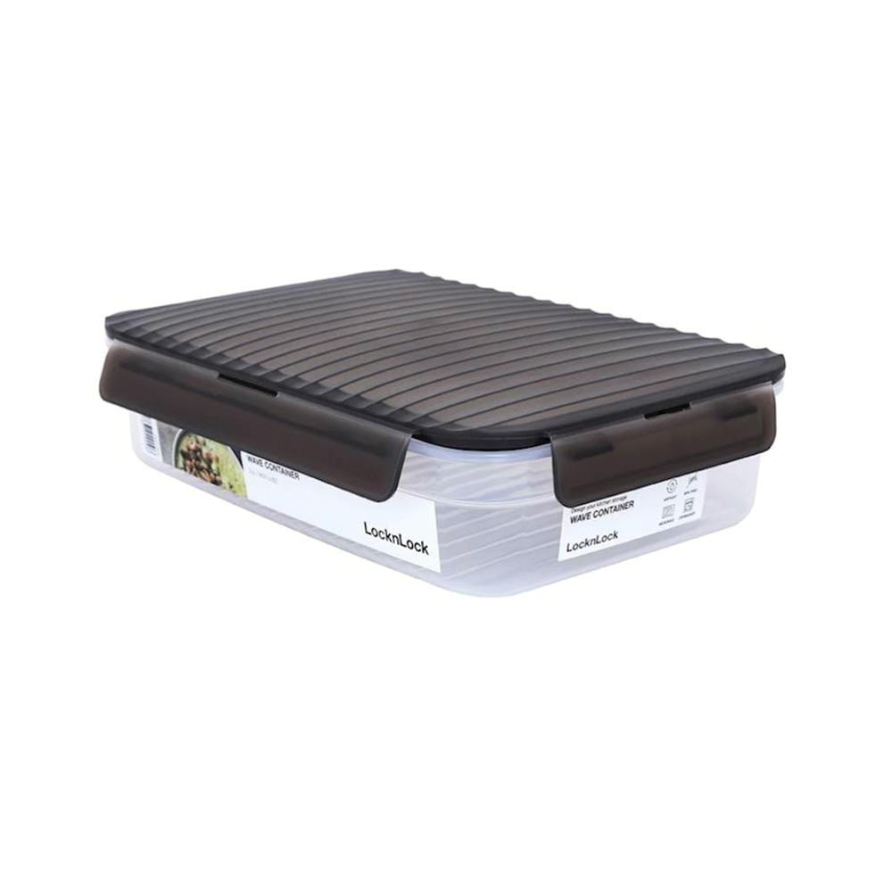 กล่องอาหาร LOCKNLOCK  WAVE CONTAINER 2.2 ลิตร สีเทา