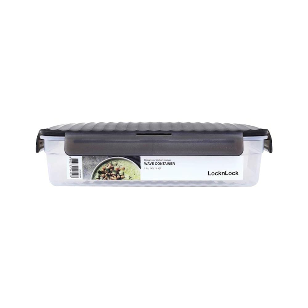 กล่องอาหาร LOCKNLOCK  WAVE CONTAINER 2.2 ลิตร สีเทา