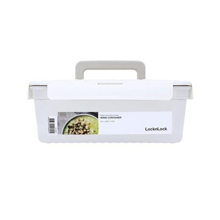กล่องอาหาร LOCKNLOCK WAVE CONTAINER 3.5 ลิตร สีขาว_1