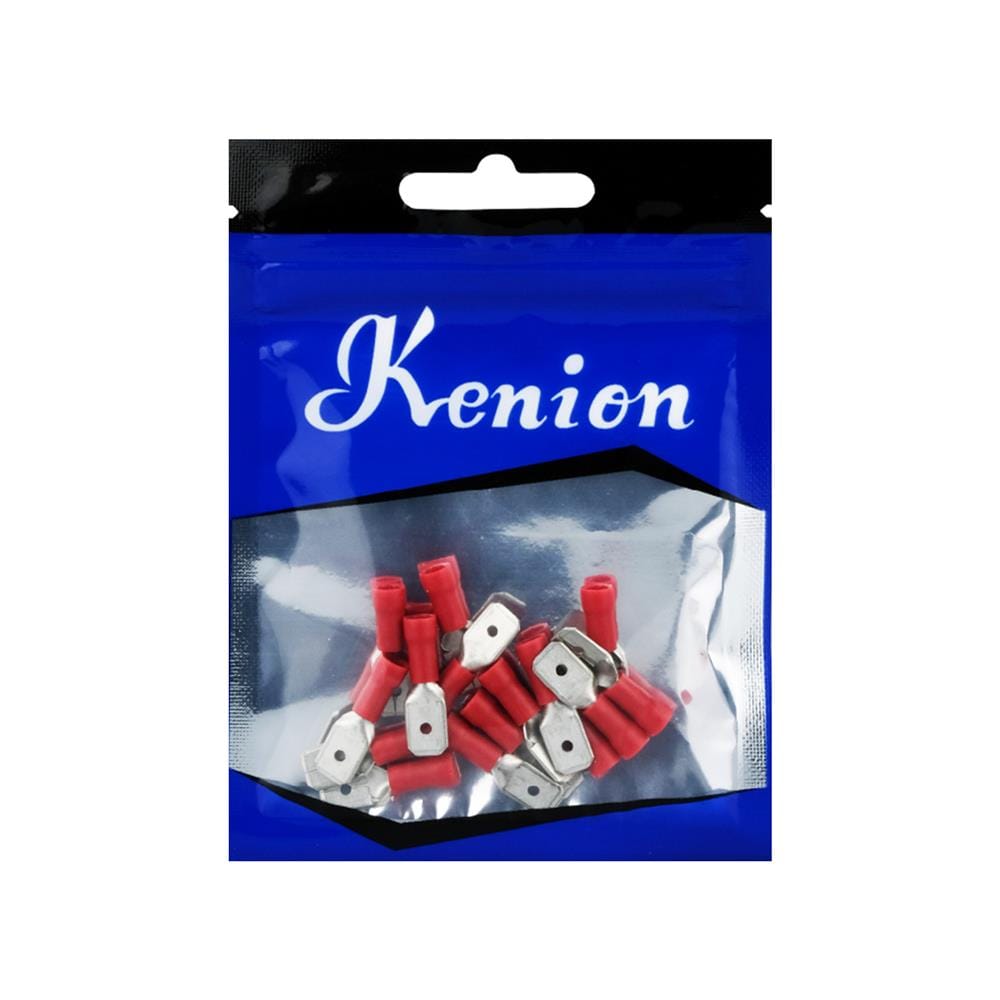 หางปลาเสียบตัวผู้แบน KENION RM250-MT2 สีแดง (แพ็ก 10 ชิ้น)