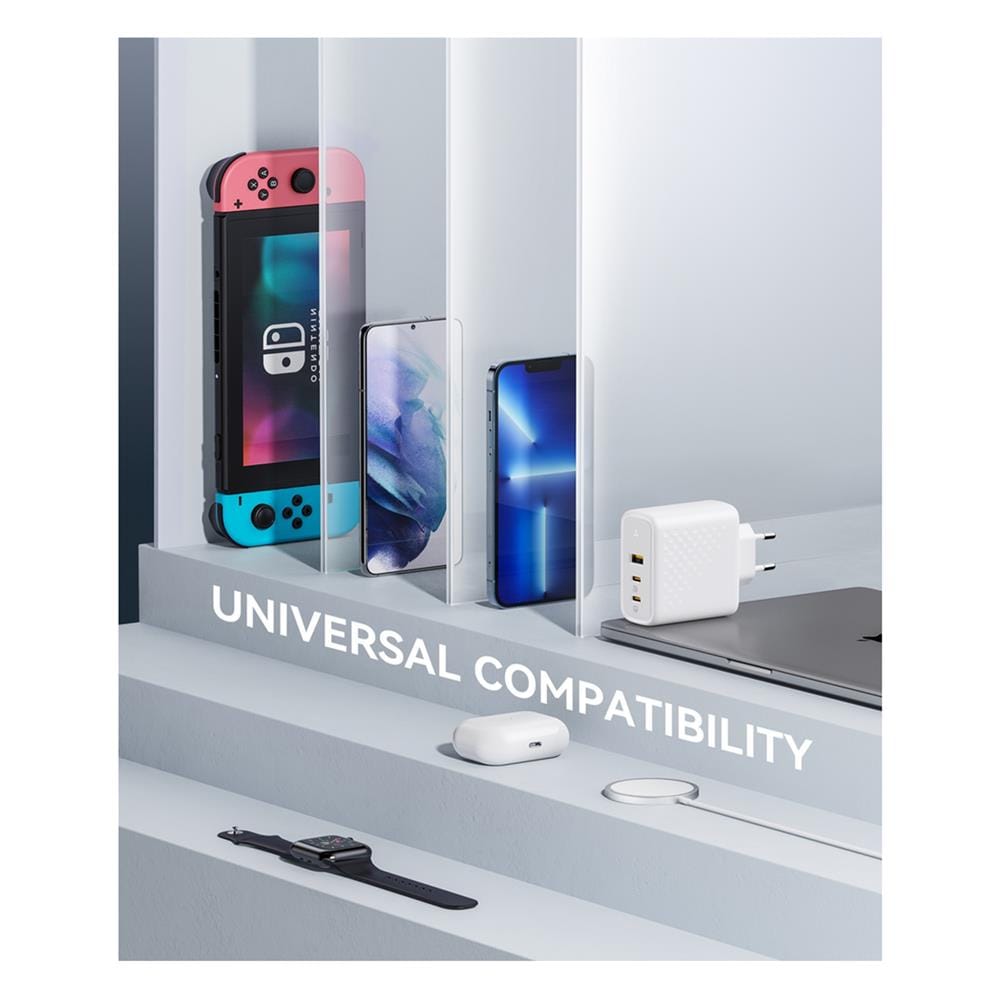 อะแดปเตอร์ USB-A&C VOLTME V2026V1 100W สีขาว
