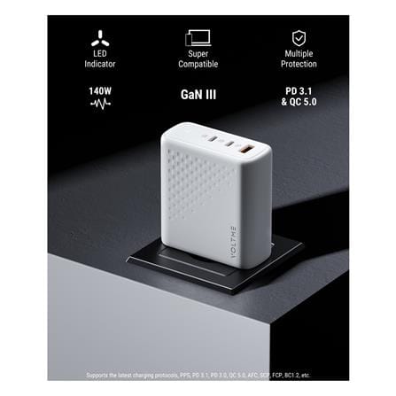 อะแดปเตอร์ USB-A&C VOLTME V2028TH 140W สีขาว_1