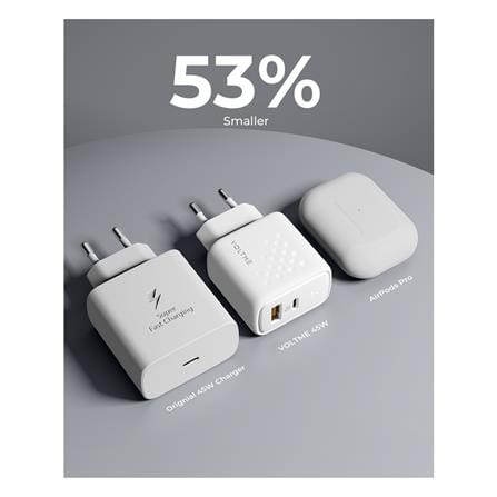 อะแดปเตอร์ USB-A&C VOLTME V2114TH 45W สีขาว_5