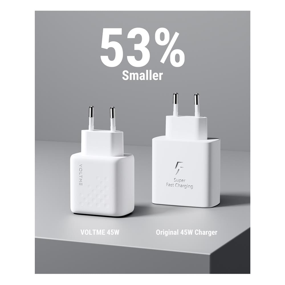 อะแดปเตอร์ TYPE C VOLTME V2112TH 45W สีขาว