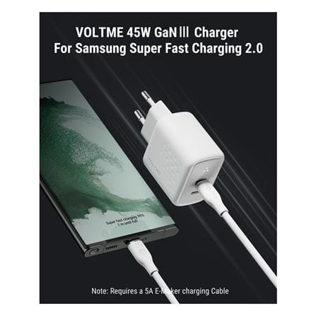 อะแดปเตอร์ TYPE C VOLTME V2112TH 45W สีขาว_3