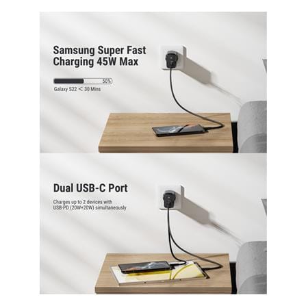 อะแดปเตอร์ TYPE C VOLTME V2111TH 45W สีดำ_4