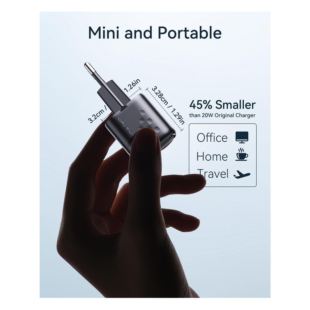 อะแดปเตอร์ USB-A&C VOLTME V2003TH 20W สีดำ