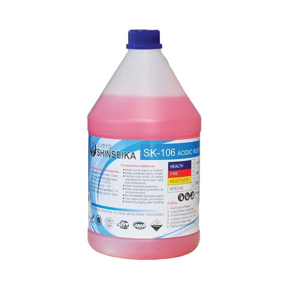 น้ำยาทำความสะอาดคราบสนิม SHINSEIKA SK-106 สูตรกรด 4 ลิตร