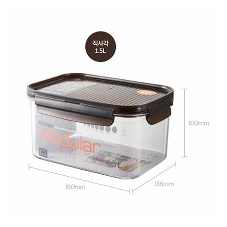 กล่องอาหาร LOCKNLOCK LBF405 1.5 ลิตร สีดำ/ใส_4