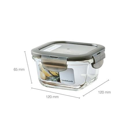 กล่องอาหาร LOCKNLOCK EURO 0.3 ลิตร สีเทา_8