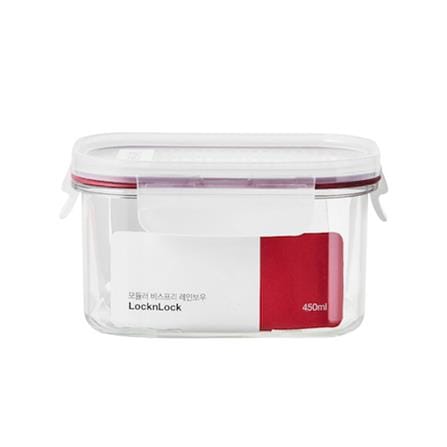 กล่องอาหาร LOCKNLOCK BISFREE 0.45 ลิตร สีแดง_0
