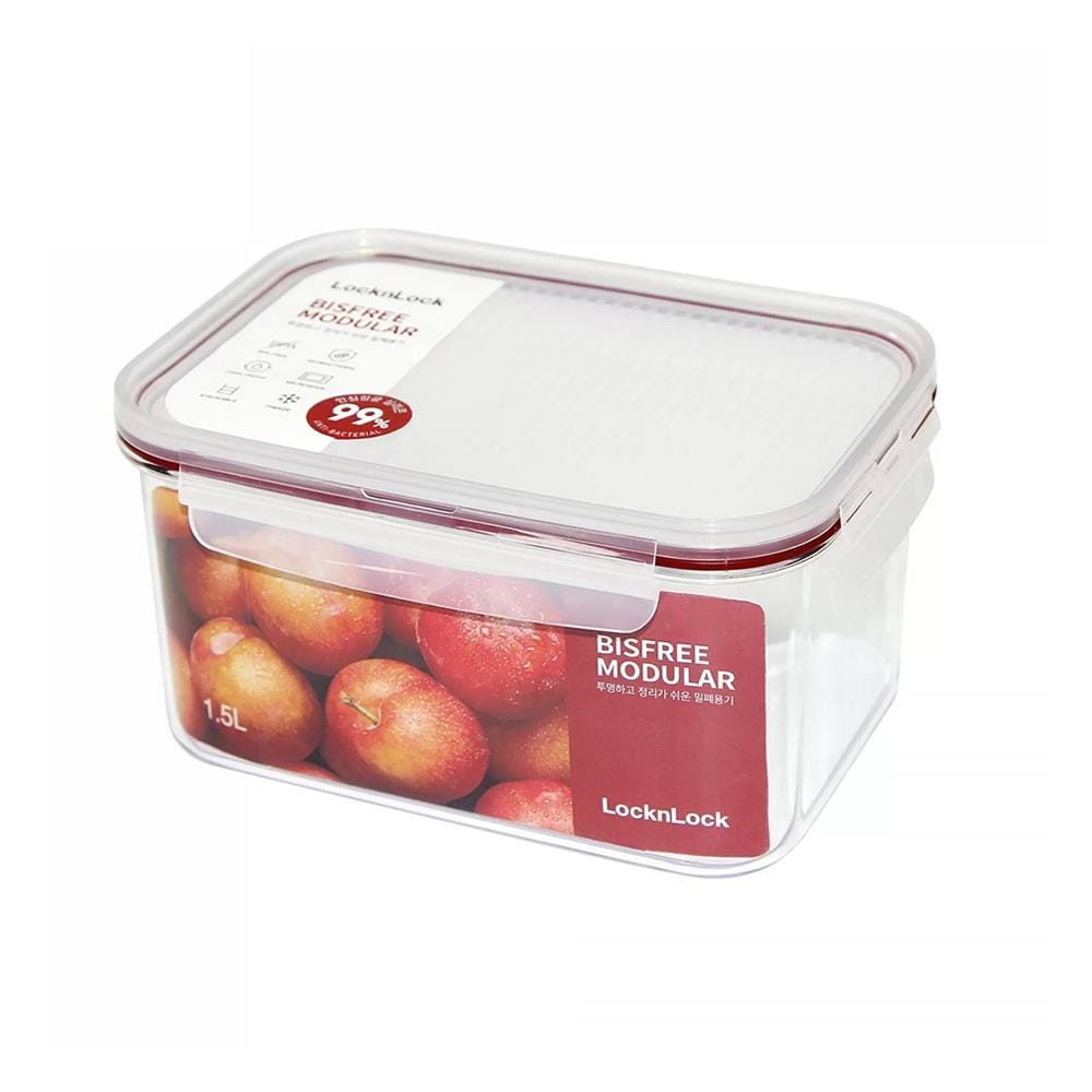 กล่องอาหาร LOCKNLOCK BISFREE 1.5 ลิตร สีแดง