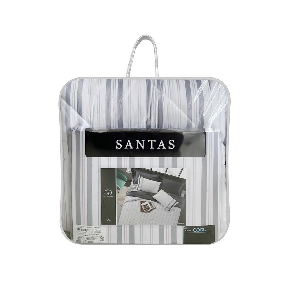 ชุดผ้าปูที่นอน 5 ฟุต 6 ชิ้น SANTAS COTTON USA BALLETIC GR