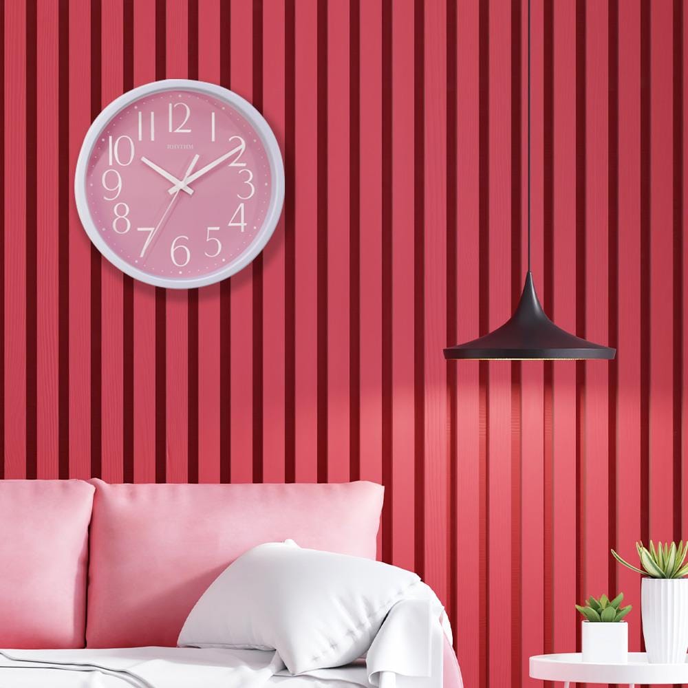 นาฬิกาแขวน RHYTHM CMG625NR13 9 นิ้ว สีชมพู