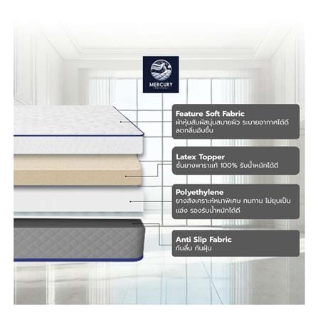 ที่นอนยางพาราอัด 3 ฟุต MERCURY MATTRESS รุ่น CAIRO_4