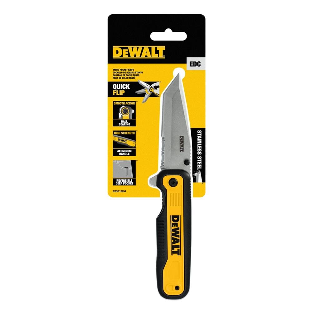 มีดพับแบบฟันปลา DEWALT 3.0