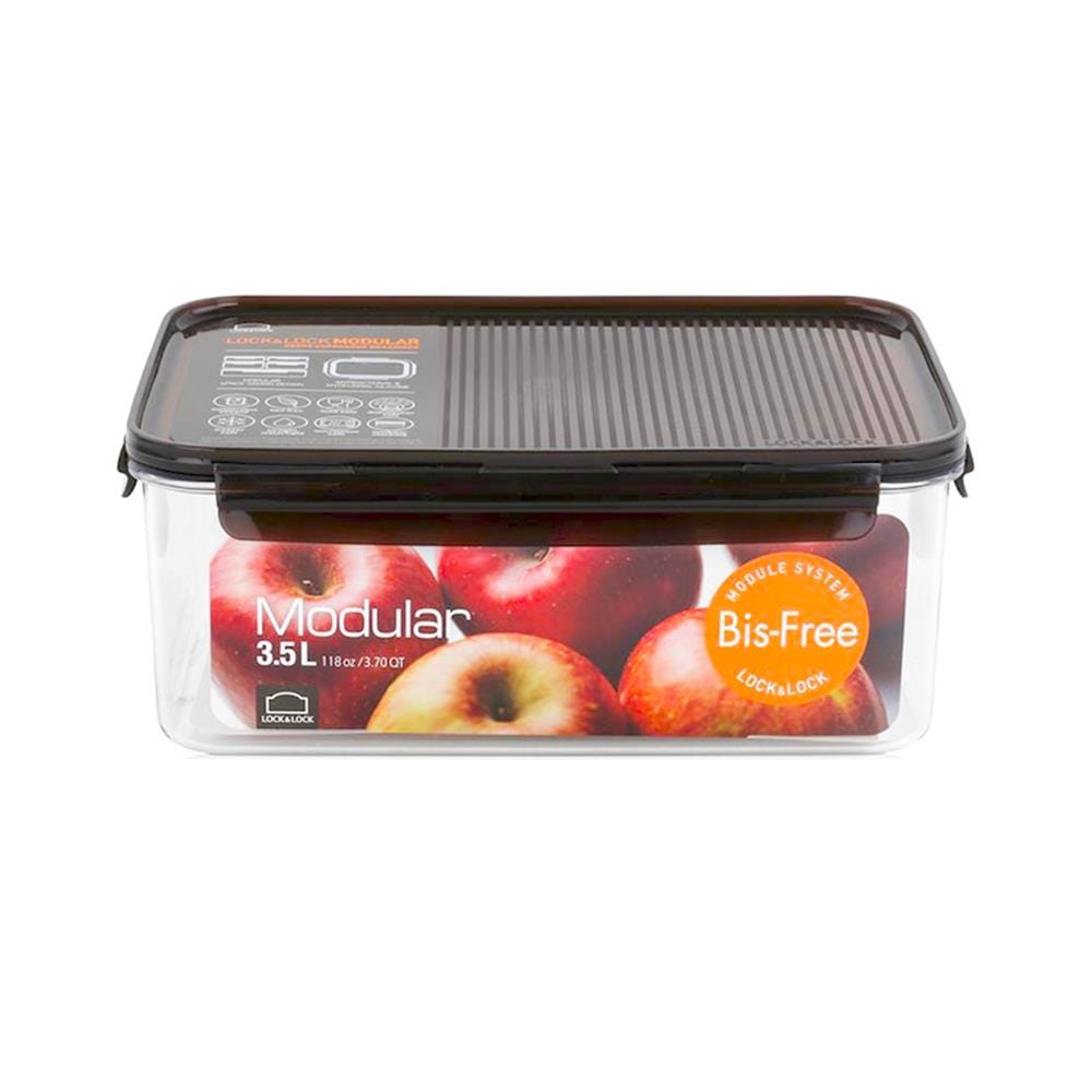 กล่องอาหาร LOCKNLOCK LBF407 3.5 ลิตร สีดำ/ใส