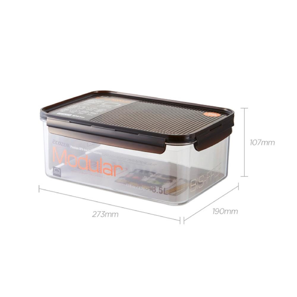 กล่องอาหาร LOCKNLOCK LBF407 3.5 ลิตร สีดำ/ใส