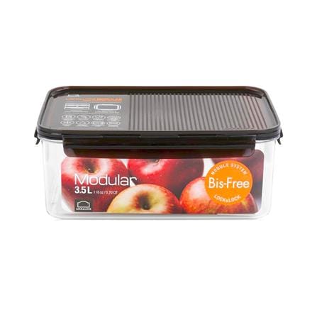 กล่องอาหาร LOCKNLOCK LBF407 3.5 ลิตร สีดำ/ใส_1