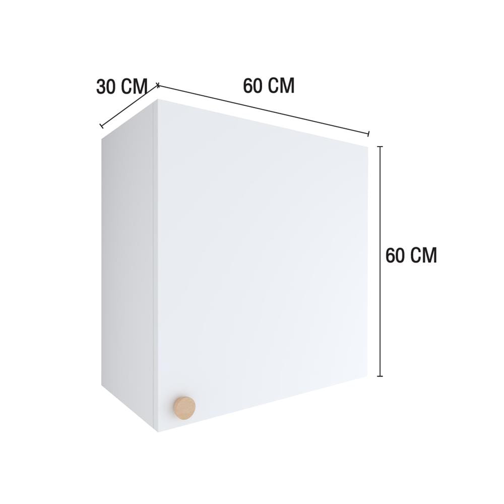 ตู้แขวนเดี่ยว MJ DOT 60X60 ซม. สีขาว