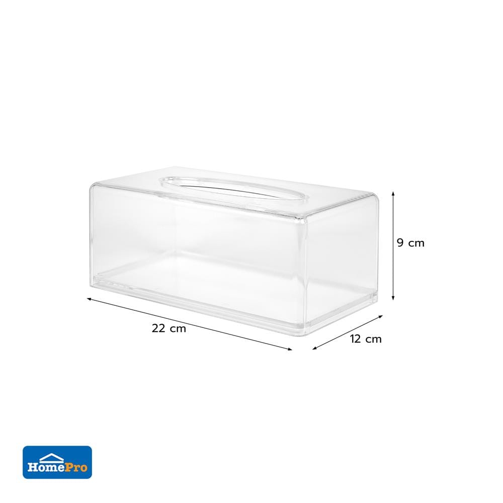 กล่องทิชชู่แผ่น PS KECH CLEAR SIZE M สีใส