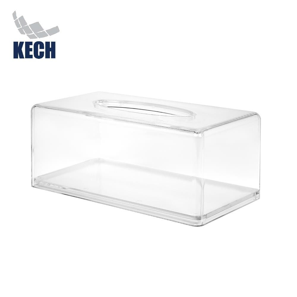 กล่องทิชชู่แผ่น PS KECH CLEAR SIZE L สีใส