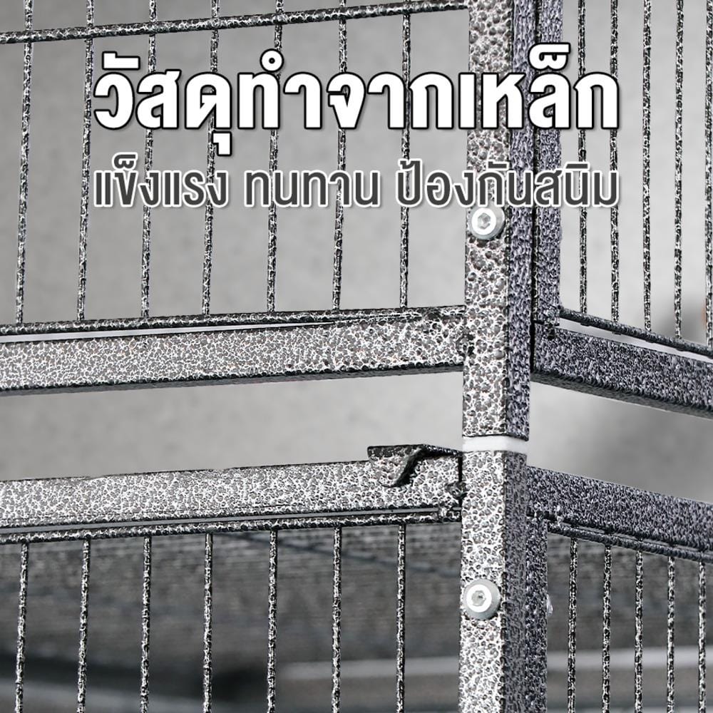 กรงแมวแยกห้อง PETUS 162X68X183 ซม. สีเทา