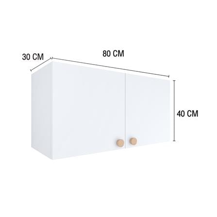 ตู้แขวนคู่ MJ DOT 80x40 ซม. สี WHITE_4