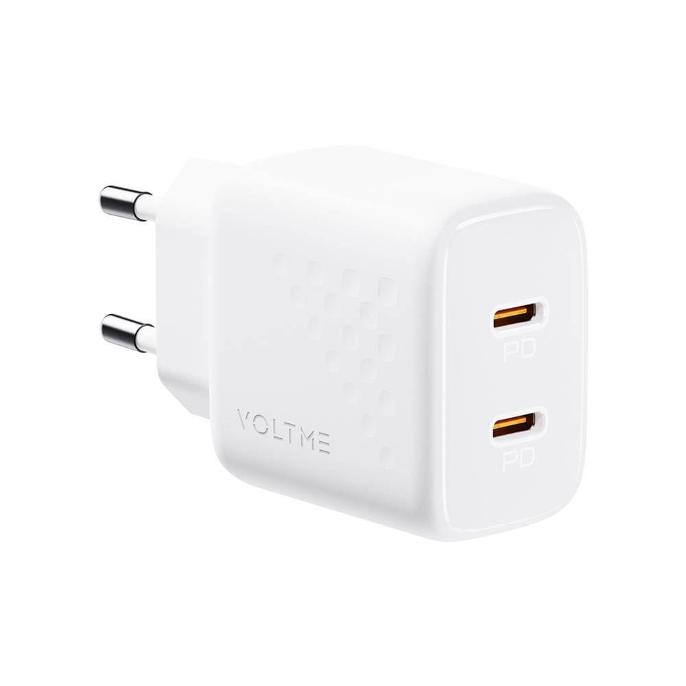 อะแดปเตอร์ TYPE C VOLTME REVO 20 DUO LITE CC V2020TH 20W สีขาว