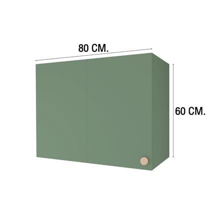 ตู้แขวนเข้ามุมซ้าย MJ DOT 80x60 ซม. สี MATCHA_4