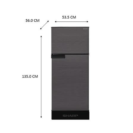 ตู้เย็น 2 ประตู SHARP SJ-C20E-DK 5.9 คิว สีเทาเข้ม_4