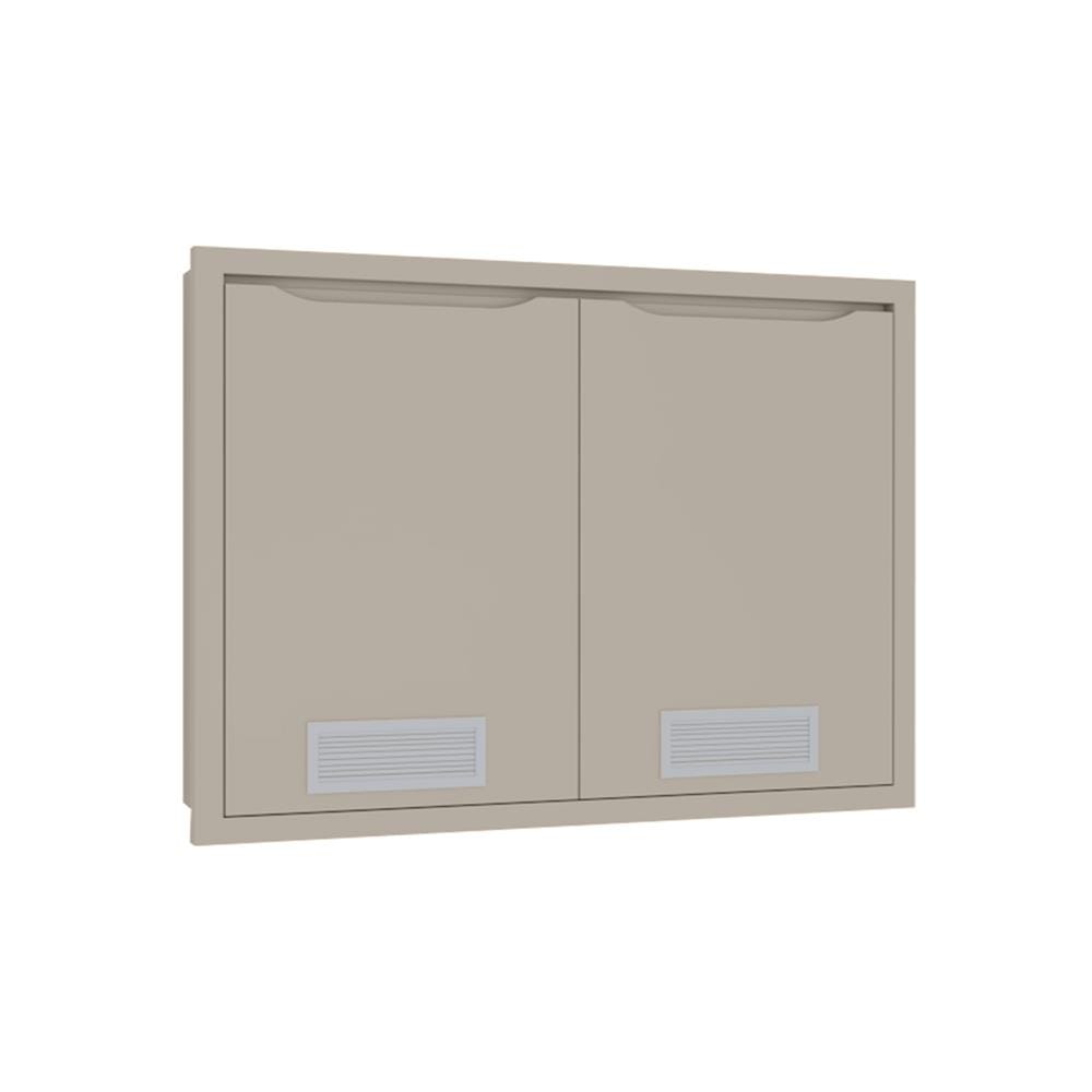 บานซิงค์คู่พร้อมช่องระบาย MJ ECO 86x66 ซม. สี BEIGE