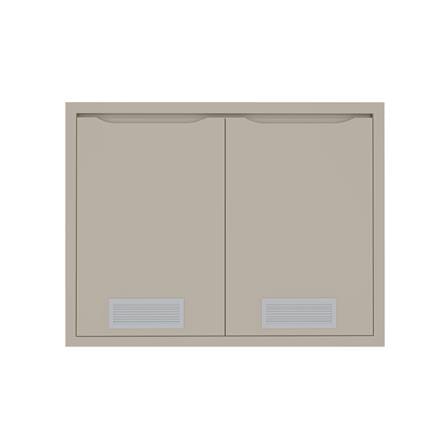บานซิงค์คู่พร้อมช่องระบาย MJ ECO 86x66 ซม. สี BEIGE