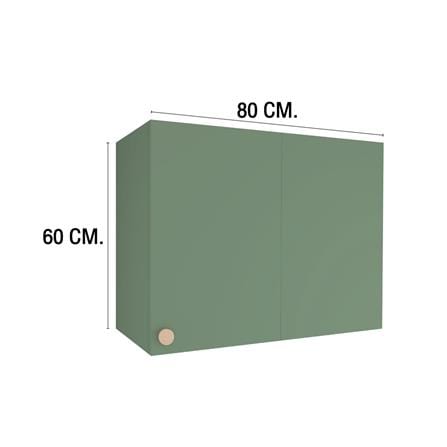 ตู้แขวนเข้ามุมขวา MJ DOT 80x60 ซม. สี MATCHA_4