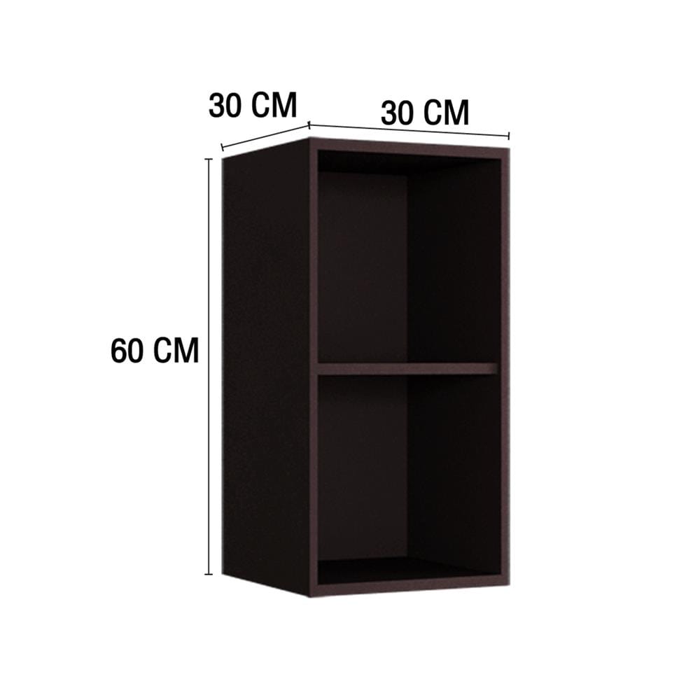 กล่องแขวนเสริม MJ ECO 30x60 ซม. สี DARK CHOCOLATE