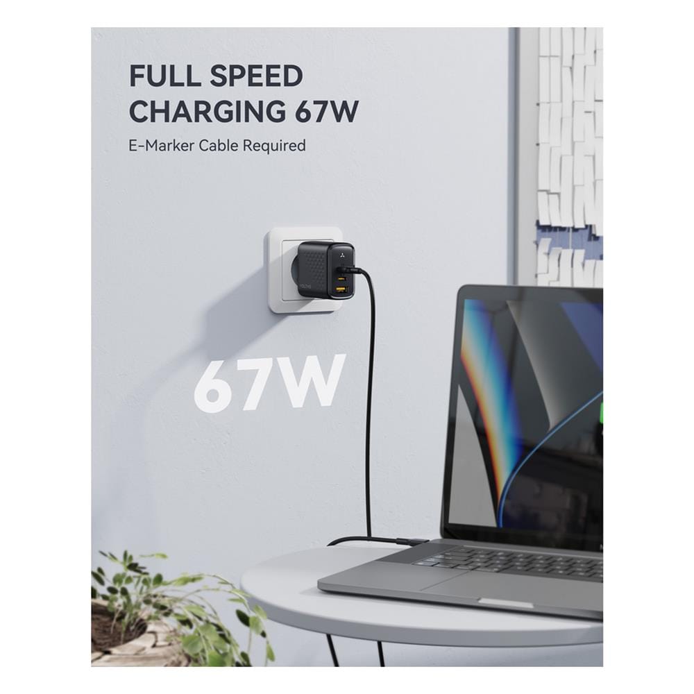 อะแดปเตอร์ USB-A&C VOLTME REVO 67 CCA V2023V1TH 67W สีดำ