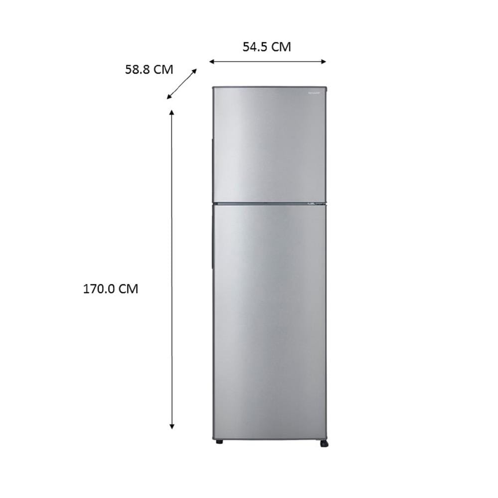 ตู้เย็น 2 ประตู SHARP SJ-Y27T-SL 8.9 คิว สีเงิน