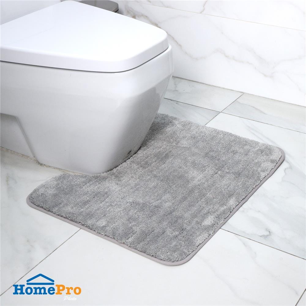 พรมห้องน้ำ HOME LIVING STYLE GLAM 55X65 ซม. สีเทา