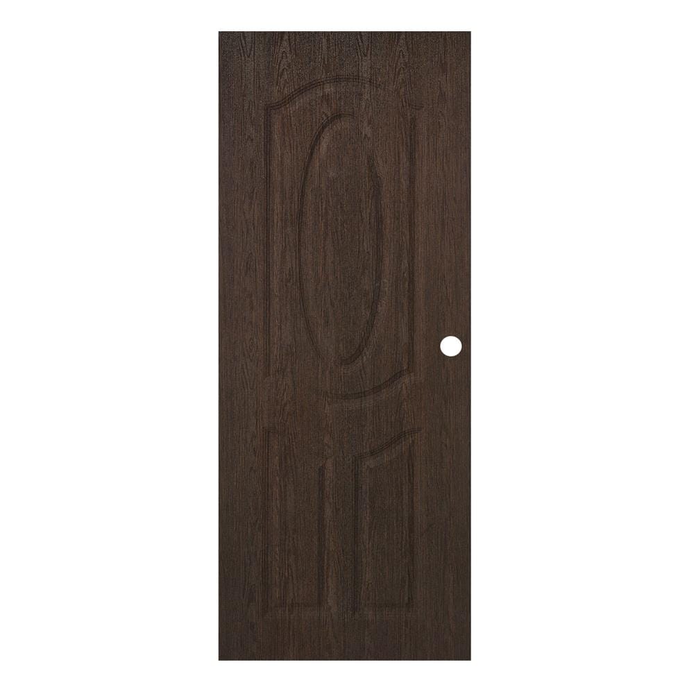 ประตูภายใน UPVC MODERNWOOD LBNR004 80X200 ซม. สี BROWN WENGE เจาะลูกบิด